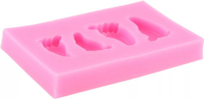 Peppa world Silicone Fondant & Gum paste Mould Cake Mold 1PC 3D Small Feet Shape Silicone Mold Chocolate Fondant Cake Decorating Baking Tool Bakeware Pudding Baking Paste Mold DIY Baking Supplies(Pack of 1)