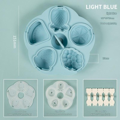 IM UNIQUE Silicone Chocolate Mould LIGHT BLUE Mold size: 151*23mm (165g) Average finished product size: 38*41*17mm (30ml)(Pack of 1)