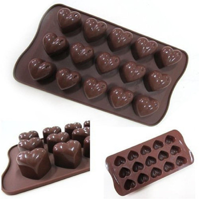 FIVANIO Silicone Chocolate Mould Broken Heart Shape Chocolate Mould, Silicone Mould for Chocolate Gummies Fondant Mini Soap Mini Candles Making Accesories,(Pack of 1)