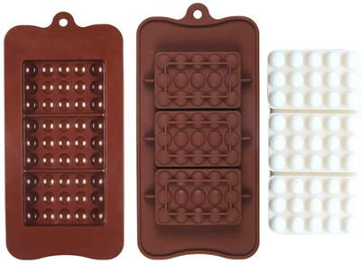 Hussain mart Silicone Chocolate Mould Skytail 1Pc 3 Cell Break Apart Chocolate Silicone Molds Food Grade Non-Stick Candy Protein Energy Bar Molds for Baking Snacks Brownie Choco Bar Caramel Party Treats for Kids Soap Lotion Bars Mold(Pack of 1)