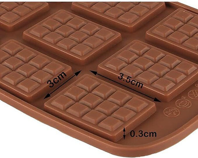 balerion Silicone Chocolate Mould Silicone Chocolate Mould 12 Cavity Mini Dairymilk Shape Mould Choco Bar Candy Mold Baking Tools for Cake Chocolate Jell-O Ice Pack of 1(Pack of 1)