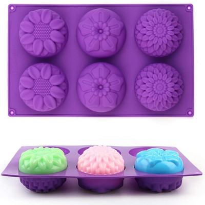 Husaini Mart Silicone Cupcake/Muffin Mould 6(Pack of 1)