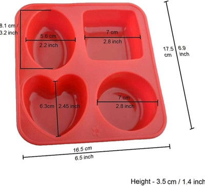 KITCHOOK Silicone Cupcake/Muffin Mould 4(Pack of 1)