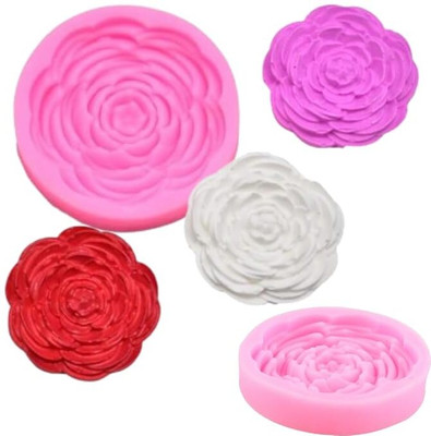 LEGACYCART Silicone Fondant & Gum paste Mould LEGACYCART Large Flat Peony Flower Shape Silicone Mold | 3D DIY Fondant Candle, Soap Mould | Molds for Making Cake Decoration, DIY Handmade soap, Jelly Sugar Chocolate | Bakeware Molds (Pack of 1)(Pack of 1)