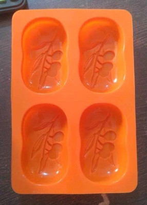 Axiline Silicone Cookie/Macroon tray 4 Cavities Rectangle Life Tree Silicone Soap Mold DIY Craft Art Cake Mold Handmade Silicone Molds for Soap Candle (Random Color)(Pack of 1)