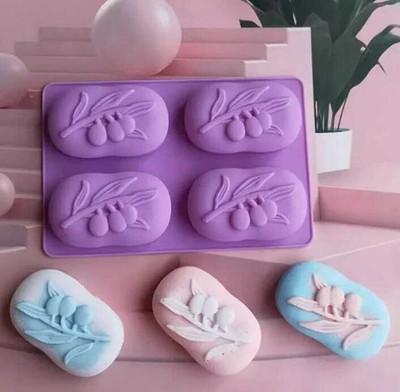 ADMONITION Silicone Chocolate Mould 4 Cavity Olive Tree Shaped Mould(Pack of 1)