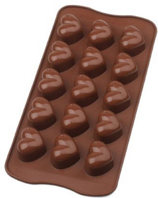 FIVANIO Silicone Chocolate Mould Broken Heart Shape Chocolate Mould, Silicone Mould for Chocolate Gummies Fondant Mini Soap Mini Candles Making Accesories,(Pack of 1)