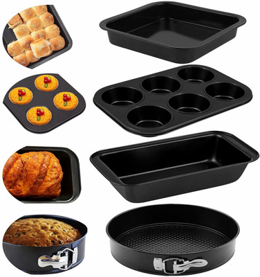 Casa Azul Carbon Steel Cake Mould 4(Pack of 4)