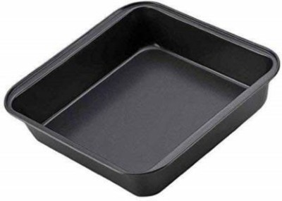 Naama Carbon Steel Cake Mould ,Cookie/Macroon tray, Square Shape Cake TIN Cake Mould | Teflon Coded Non Stick Baking tin Made Using Carbon Steel | Cake Can be Used in Microwave Oven, OTG, Cooker(Pack of 1)