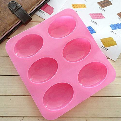 ADMONITION Silicone Tart/Pie Mould 6 Cavity Oval Shape Silicone Mould(Pack of 1)