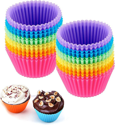 LAGACYCART Silicone Cupcake/Muffin Mould 12(Pack of 12)