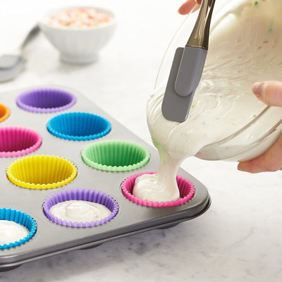balerion Silicone Cupcake/Muffin Mould 12(Pack of 1)