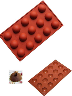 CAKE DECOR Silicone Chocolate Mould 15(Pack of 1)