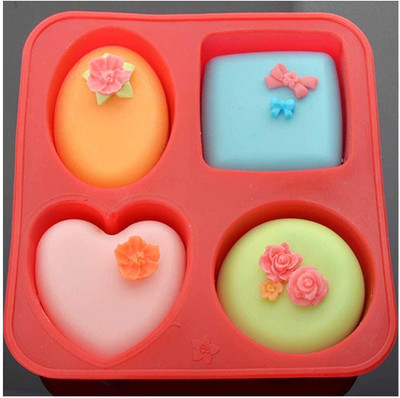 RUBYMECH Silicone Cupcake/Muffin Mould 4(Pack of 1)