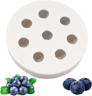 Husaini Mart Silicone Fondant & Gum paste Mould Skytail 8-Cavity Store Fruit Blueberry Fondant Mould Berries Candle Silicone Mold Sugarpaste Mould Chocolate Jelly Candy Resin Mould Cake Decorating Cupcake Decoration Tool Wax Melts Molds ice Cube(Pack of 1)