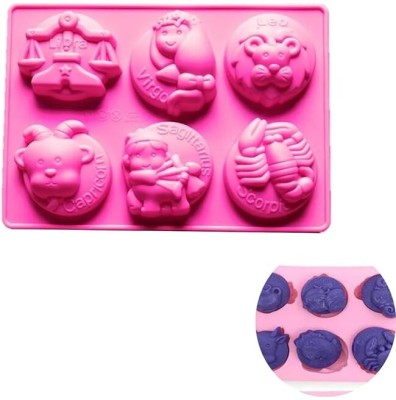 MARHABA TRADERS Silicone Fondant & Gum paste Mould LEGACYCART 6 Zodiac Sign Mold Constellation Pattern Silicone Mold Zodiac Shape Craft Art Silicone Soap Moulds, Heat-Resistant Cake Baking Supplies Set, Biscuit Pastry Muffin Brownie (Zodiac Sign 6)(Pack of 1)