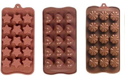 GLAMAXY Silicone Chocolate Mould 15(Pack of 3)