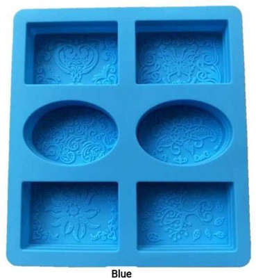balerion Silicone Cookie/Macroon tray Silicone Soap Moulds for Soap Making, Round & Rectangle Soap Mould Silicon Soap Moulds for Soap Making (Random Colour)(Pack of 1)