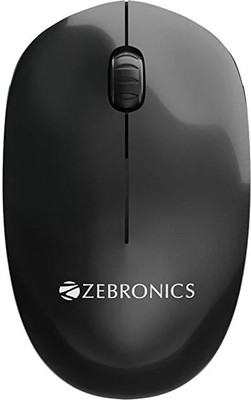 ZEBRONICS Zeb CHEETAH Wireless mouse with 1600 DPI, High accuracy, Ergonomic design Wireless Ambidextrous Optical Mouse(USB 2.0, Black)