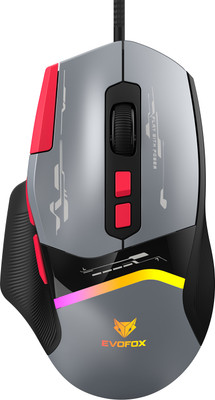EVOFOX Blaze 2 12800 DPI Gaming Sensor and 8 Programmable Buttons RGB Wired Ergonomic Optical  Gaming Mouse(USB 2.0, Black)