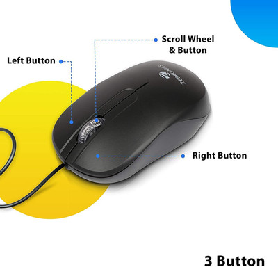ruipesh sprint Wired Ambidextrous Touch Mouse(USB 2.0, Black)