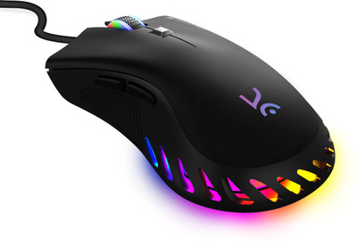 Kreo Falcon Wired Gaming Mouse, Pixart Sensor, RGB Mouse, Adjustable DPI upto 10k Wired Ambidextrous Optical  Gaming Mouse(USB 2.0, Black)
