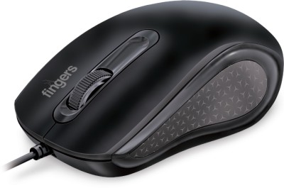 FINGERS MegaHit Wired Optical Mouse(USB 2.0, Black)