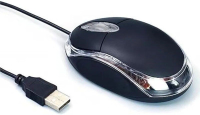 Techgets Wired Mini Optical Mouse Computer Mouse with USB for Laptop PC Desktop Wired Ambidextrous Optical  Gaming Mouse(USB 3.0, USB 2.0, Black)