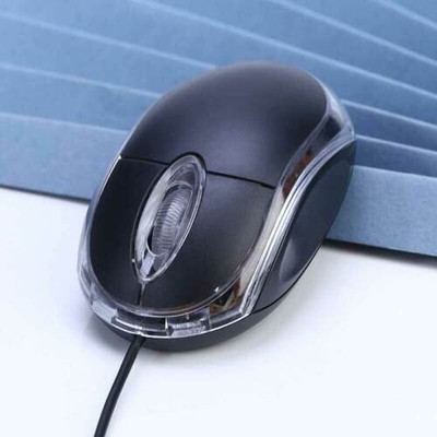 SOJUBA Mini USB Wired Optical computer and laptop Mouse Wired Optical Mouse (Black) Wired Ambidextrous Optical  Gaming Mouse(USB 2.0, Black)