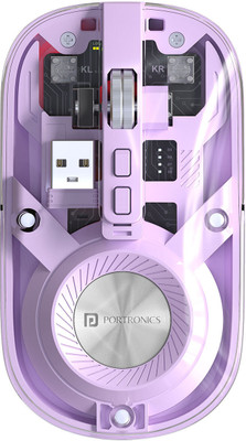 Portronics Toad 8 Transparent Wireless Mouse, Bluetooth + 2.4GHz, Rechargeable, Silent, Wireless Optical Mouse with Bluetooth(Bluetooth, 2.4GHz Wireless, Purple) Portronics Toad 8 Transparent Wireless Mouse, Bluetooth + 2.4GHz, Rechargeable, Silent, Wireless Optical Mouse with Bluetooth(Bluetooth, 2.4GHz Wireless, Purple)