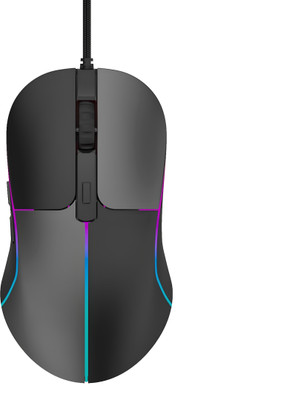 CLUSPEX Customizable 6 RGB Lighting Mode+On/Off, 7 Programmable Buttons, Gaming 6400 DPI Wired Ambidextrous Optical  Gaming Mouse(USB 2.0, USB 3.0, Black)