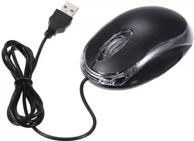 rssh creation Mouse USB optical wired Mouse for Laptop, Mouse for Computer, Mouse Wired Ambidextrous Optical  Gaming Mouse(USB 2.0, Black)
