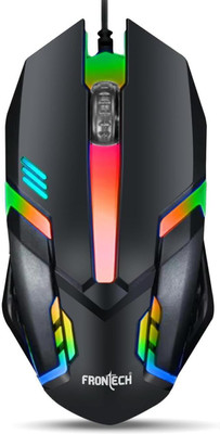 FRONTECHXYZ MS-0070 Wired Ambidextrous Optical Mouse(USB 3.0, USB 2.0, Black)