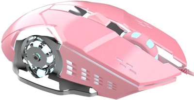 Calandis X500 Wired LED Light 6 Button 3200 DPI Optical Usb Gaming Mouse for PC Wired Laser  Gaming Mouse(USB 2.0, Pink)