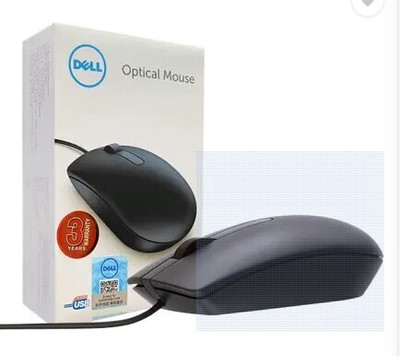 DELL MS116Wired Optical Mouse 1000DPI LED Tracking Scrolling Wheel Wired Ambidextrous Optical  Gaming Mouse(USB 3.0, USB 2.0, Black)