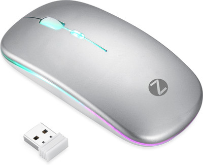 Zoook Blade / Rechargeable, 7 Color RGB, Silent Wireless Optical Mouse Wireless Optical Mouse(2.4GHz Wireless, Light Silver)