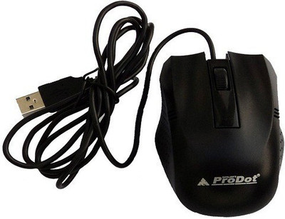 PRODOT MU-253s Wired Ambidextrous Optical Mouse(USB 3.0, Black)