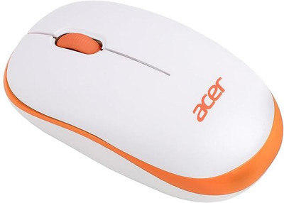 Acer ACR-WRLS/ Wireless Mouse Wireless Ambidextrous Optical Mouse 1600 DPI,with Soft side grip,Plug-and-Play,Compatible with Windows & Mac,Slient with Bluetooth(2.4GHz Wireless, White, Orange) Acer ACR-WRLS/ Wireless Mouse Wireless Ambidextrous Optical Mouse 1600 DPI,with Soft side grip,Plug-and-Play,Compatible with Windows & Mac,Slient with Bluetooth(2.4GHz Wireless, White, Orange)