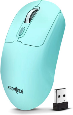 Frontech MS-0058G Dual Mode | 1600 DPI | 4 Buttons| USB Nano Receiver Wireless Ergonomic Optical Mouse  with Bluetooth(2.4GHz Wireless, Light Green)