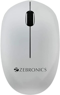ZEBRONICS Zeb CHEETAH Wireless mouse with 1600 DPI, High accuracy, Ergonomic design Wireless Ambidextrous Optical Mouse(USB 2.0, White)