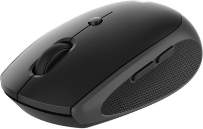 Portronics Toad 30/6 buttons,runs on 2 AA battery,Soft side grip,adj. DPI upto 1600 DPI Wireless Optical Mouse(2.4GHz Wireless, Black)