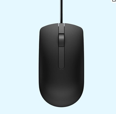 DELL MS116-KB Wired Right Handed Optical Mouse(USB 3.0, BLOCK)