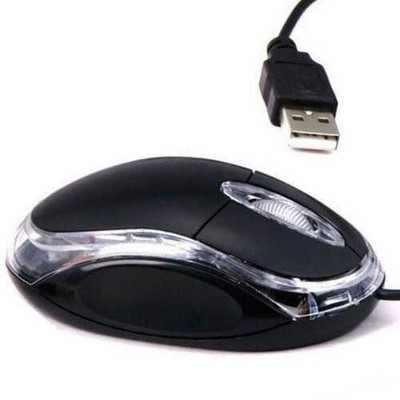 SOJUBA Optical Mouse USB 2.0 Mouse for Playing game PC/Laptop/Notebook/Desktop Wired Ambidextrous Optical  Gaming Mouse(USB 2.0, Black)