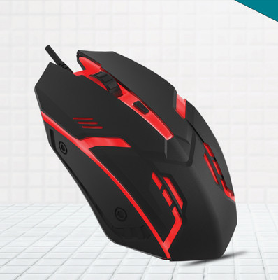 HexaGear Premium Quality 7 Colours Changing Led Light Gaming Mouse Wired Ambidextrous Optical  Gaming Mouse(USB 2.0, Black)