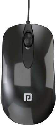Portronics Toad 26 Wired Optical Mouse with 1500 DPI,1.35M Cable Length(Black) Wired Ambidextrous Optical Mouse(USB 3.0, USB 2.0, Black)