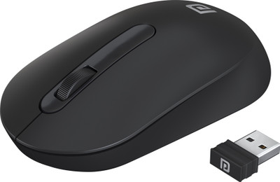 Portronics Toad 13, POR 1381 / Runs on single AA Battery,30 Lakhs+ click life,Upto 1200 DPI Wireless Ambidextrous Optical Mouse(2.4GHz Wireless, Black)