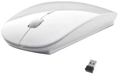 GLOBALIT Ultra soft wireless Wireless Optical Mouse(2.4GHz Wireless, White)