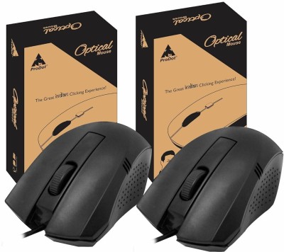 mousie Pro Series Wired Mouse 3 Buttons Speed Compatible Windows Mac Linux Color Black Wired Optical Mouse(PS/2, Black)