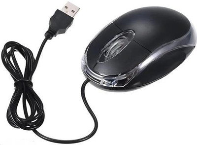 VYAR Mini USB Wired Optical Mice/Mouse for PC Laptop Desktop Computer Gaming Wired Ambidextrous Optical Mouse(USB 3.0, Black)