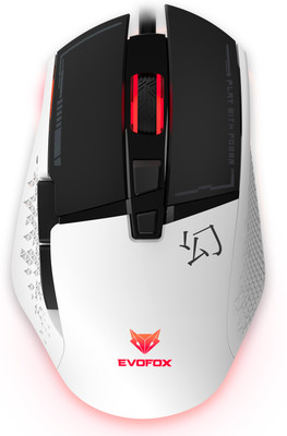 EVOFOX Phantom 2 Programmable Wired Ambidextrous Optical  Gaming Mouse(USB 2.0, White)